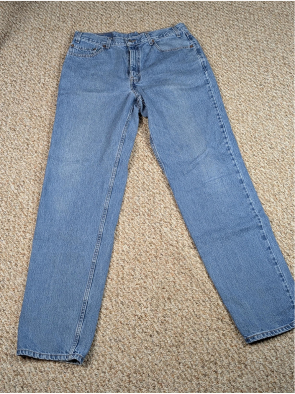 Vintage Levi’s 550 Relaxed Fit Jeans 36x36 Y2K Light Wash Denim Made in Mexico B
